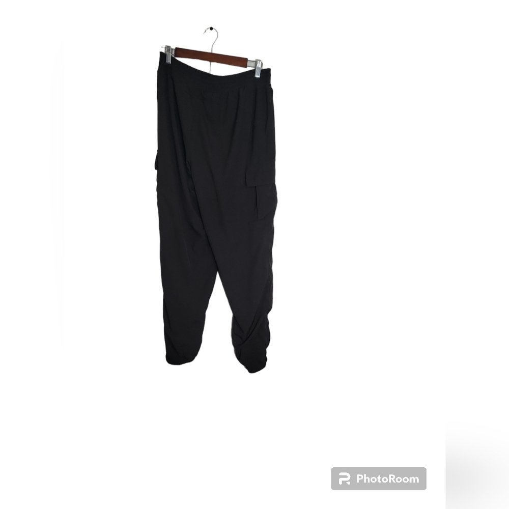 Old navy sweatpants women's medium tall black cargo elastic waist